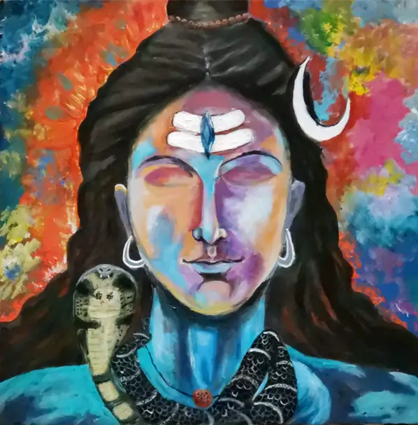 Abstract Painting of Lord Shiva