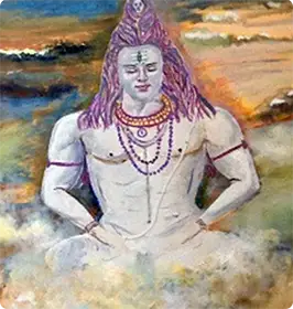 Lord Shiva in deep meditation.