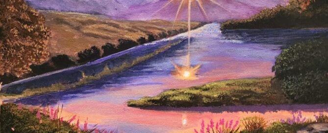 Sunrise on a colourful landscape