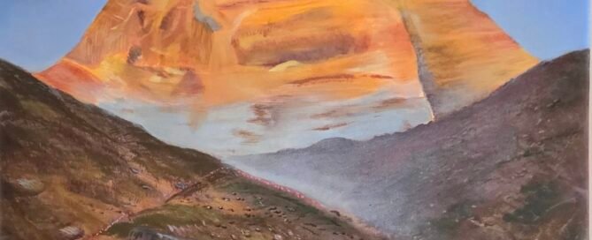 Mt Kailash in yellow gold hues